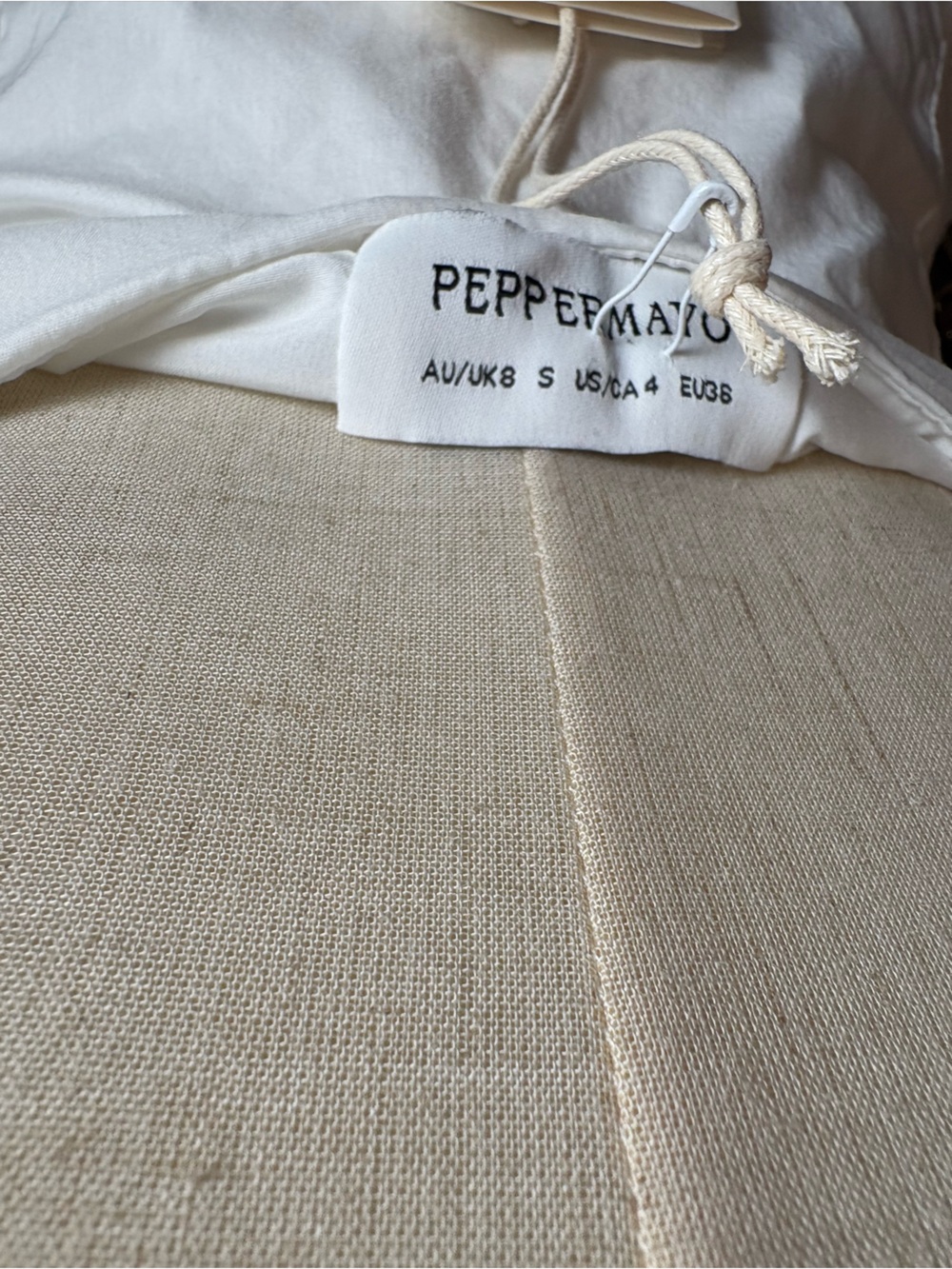 Peppermayo endless romance off shoulder mini dress in white - 4 nwt - Picture 6 of 6